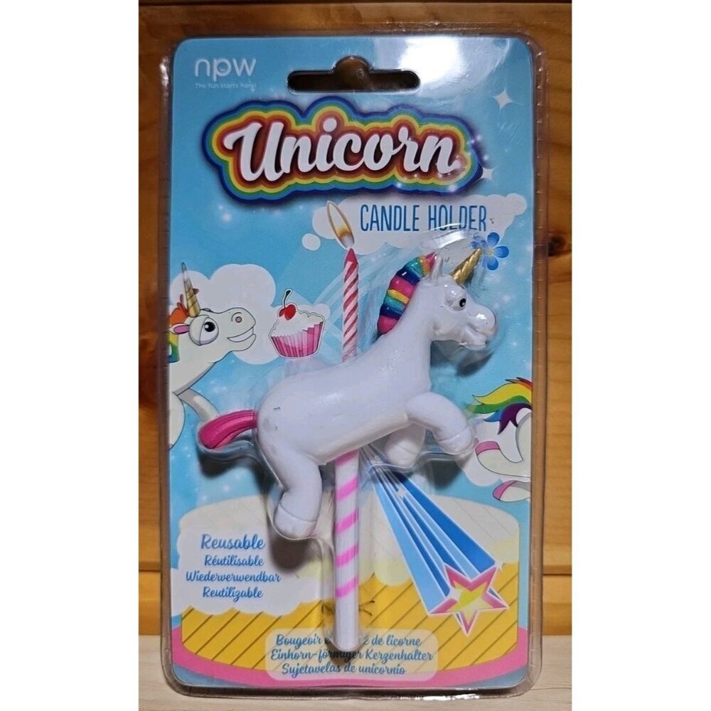 Unicorn Candle Holder Reusable Cake Cupcake topper